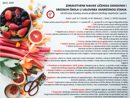 Истраживање здравствених навика ученика и онлајн предавања за наставнике