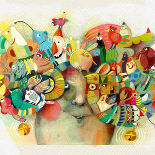The Fool on the Hill Beatles, Der Narr Illustration, Tanja Stephaniwhimsical head, cracy world in my head illustration
Magic