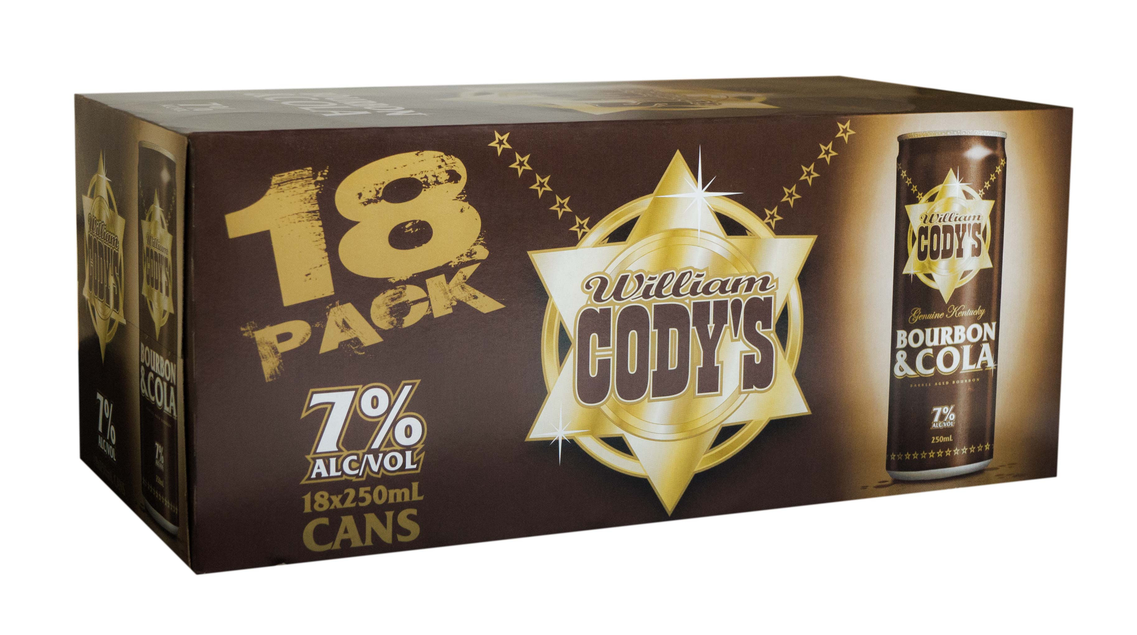 Cody's Bourbon & Cola 250ml Cans (18-pack)