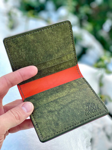 Camo & Olive Bifold Card Wallet | Up North Leather