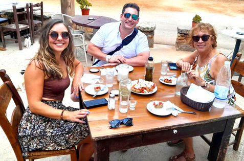 food tour people eating greek food crete