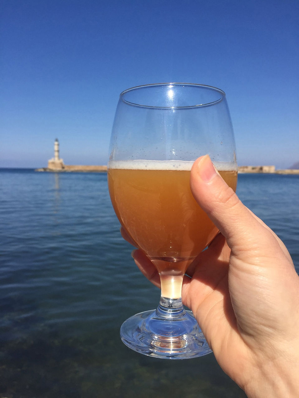 beer tour chania old town lighthouse greece
