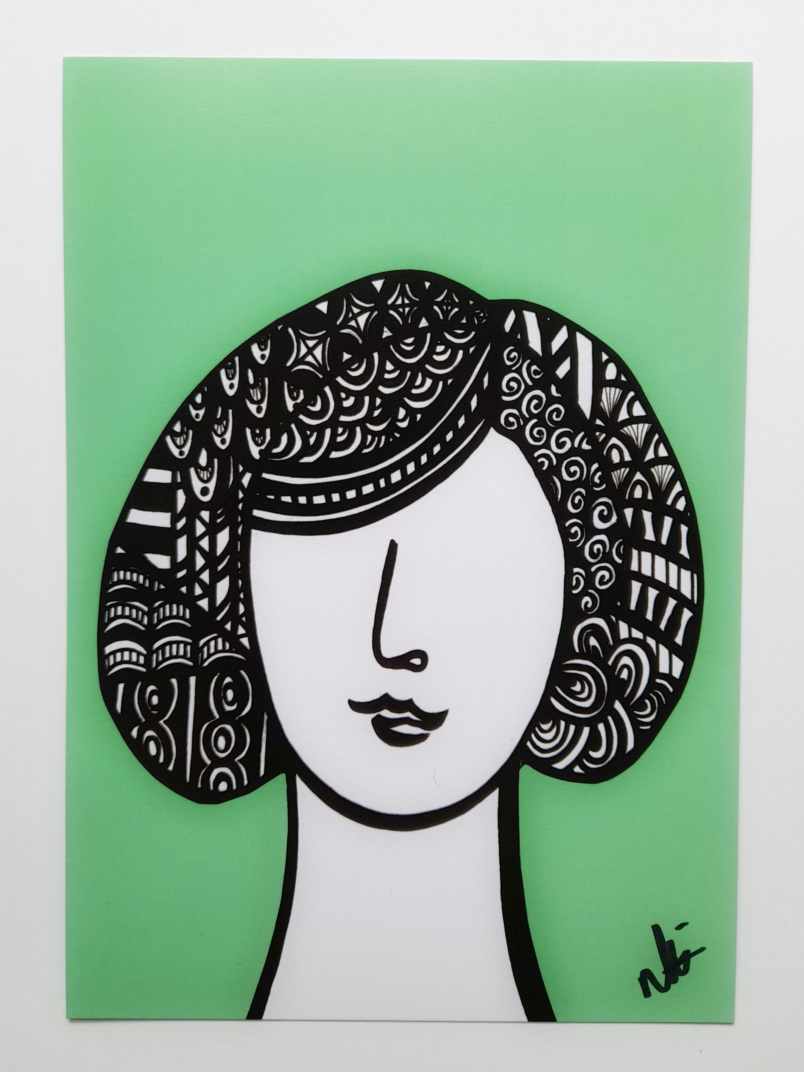 Art Card Hey Girls Retro 26 50's