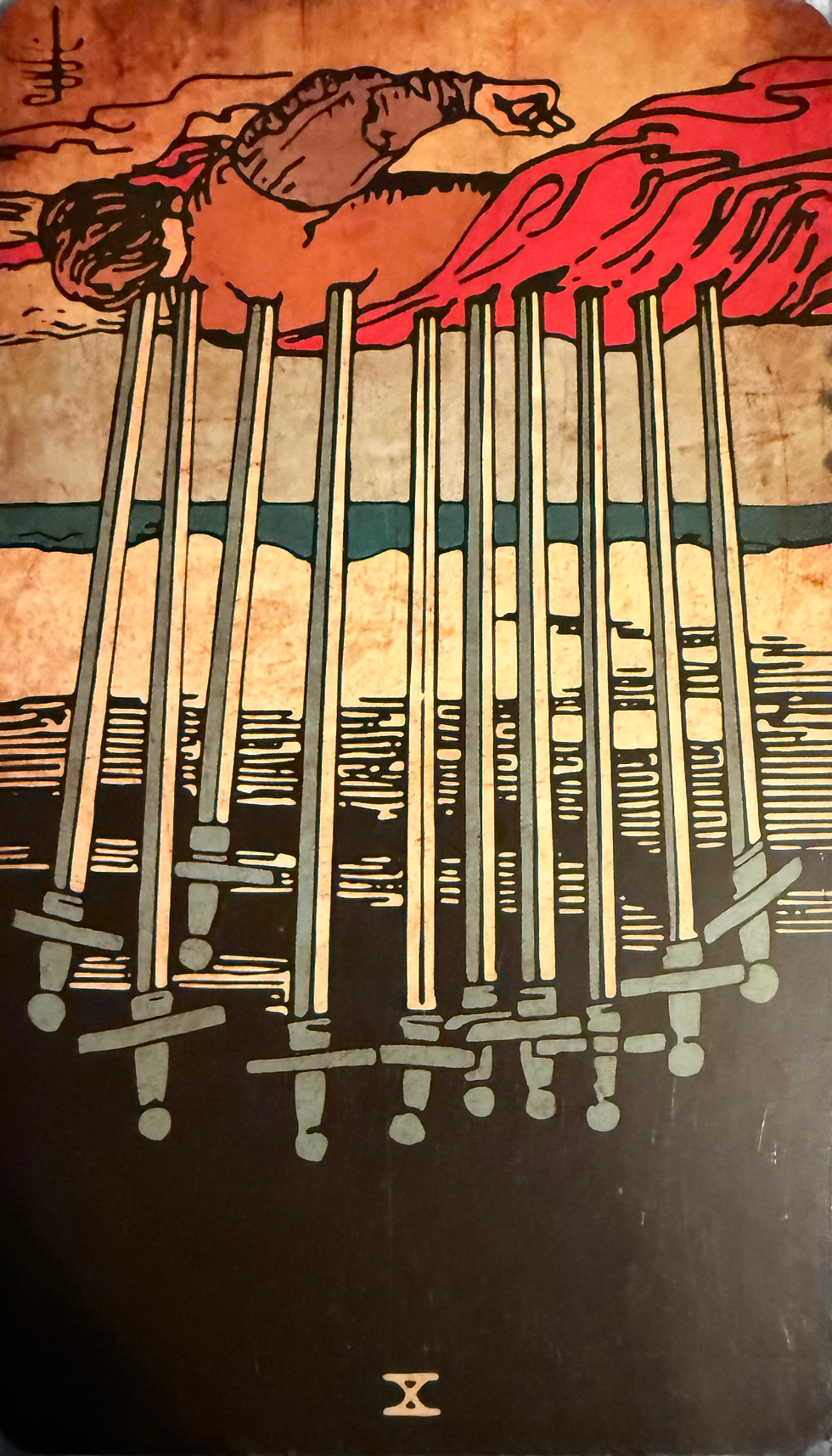Ten Of Swords Reversed - This card signals the end of struggles and a focus on healing, urging you to release what no longer serves and step into renewal with Leo’s bold energy.