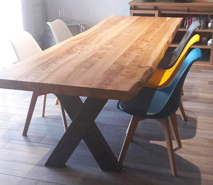 Table en bois réalisée sur mesure