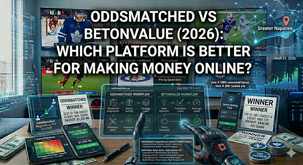 OddsMatched vs BetOnValue (2026): Which Platform Is Better for Making Money Online?