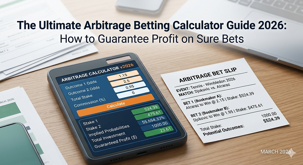 The Ultimate Arbitrage Betting Calculator Guide 2026: How to Guarantee Profit on Sure Bets