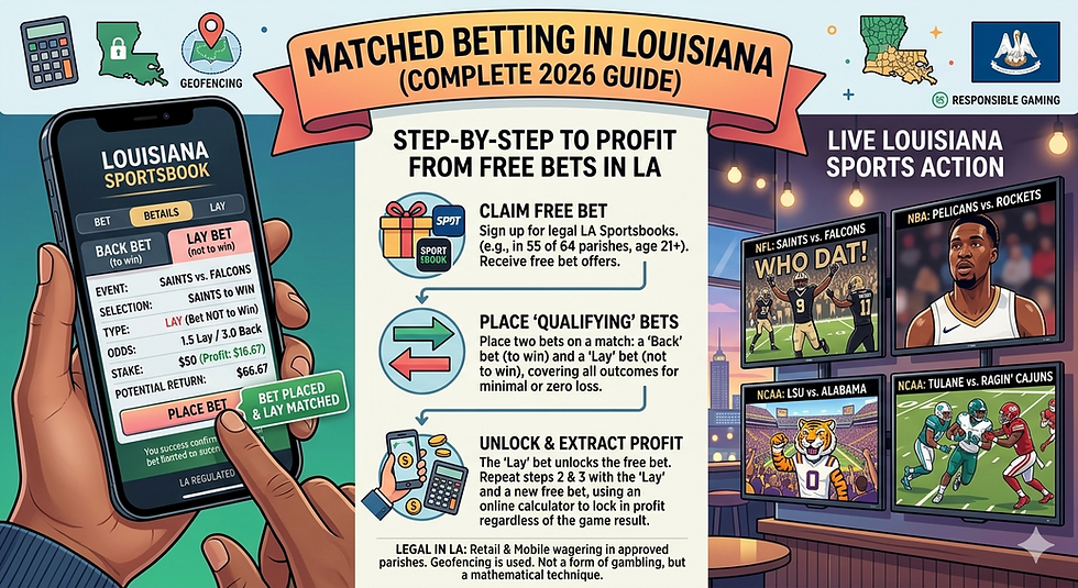 Matched Betting in Louisiana (Complete 2026 Guide)