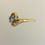 Thumbnail: 10k Yellow Gold .03 Diamond and Blue Topaz Ring Size - 6 3/4