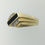 Thumbnail: 10k Yellow Gold .02 Diamond and Onyx Ring Size - 10 1/2
