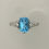 Thumbnail: 10k White Gold 1.5 Carat Blue Topaz Ring Size 5