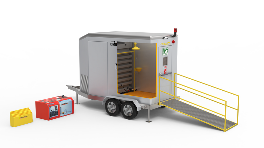 Self Contained Emergency Shower Stand Alone Unit 400 Gallon