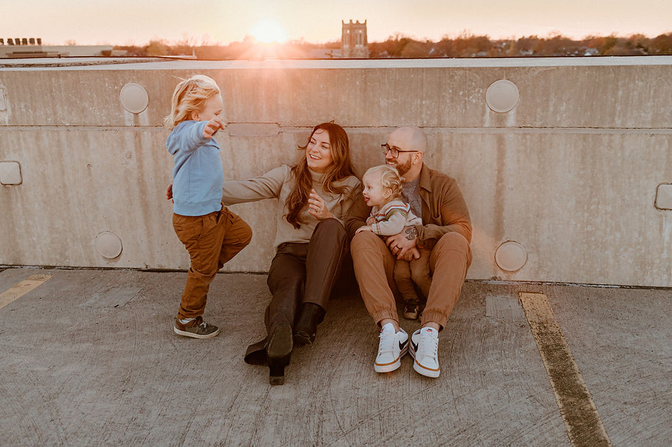 Happy Place Sessions | Capturing Your Family in your Family's Special Place | Parking Garage in Lansdale, PA