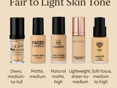 ✨ Top 5 Best Foundations for Fair to Light Skin Tone in India
