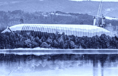 El gran domo geodésico con los colores de Valdivia