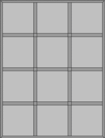 3x4 T-Shirt Quilt Layout - Conventional.