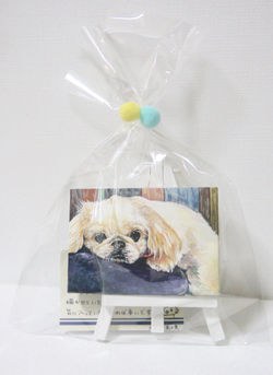 犬の似顔絵ラッピング