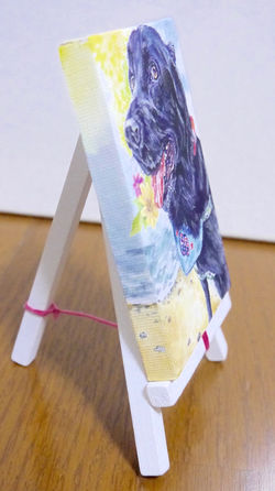 犬の似顔絵　側面