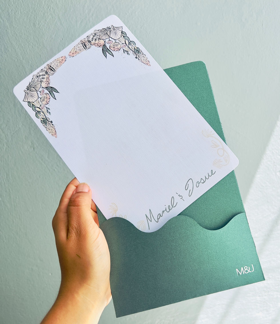 Papelería personalizada para servicio de bocetaje express