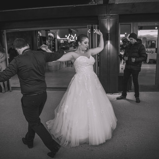 Bride and groom during their choreographed first dance, NZ