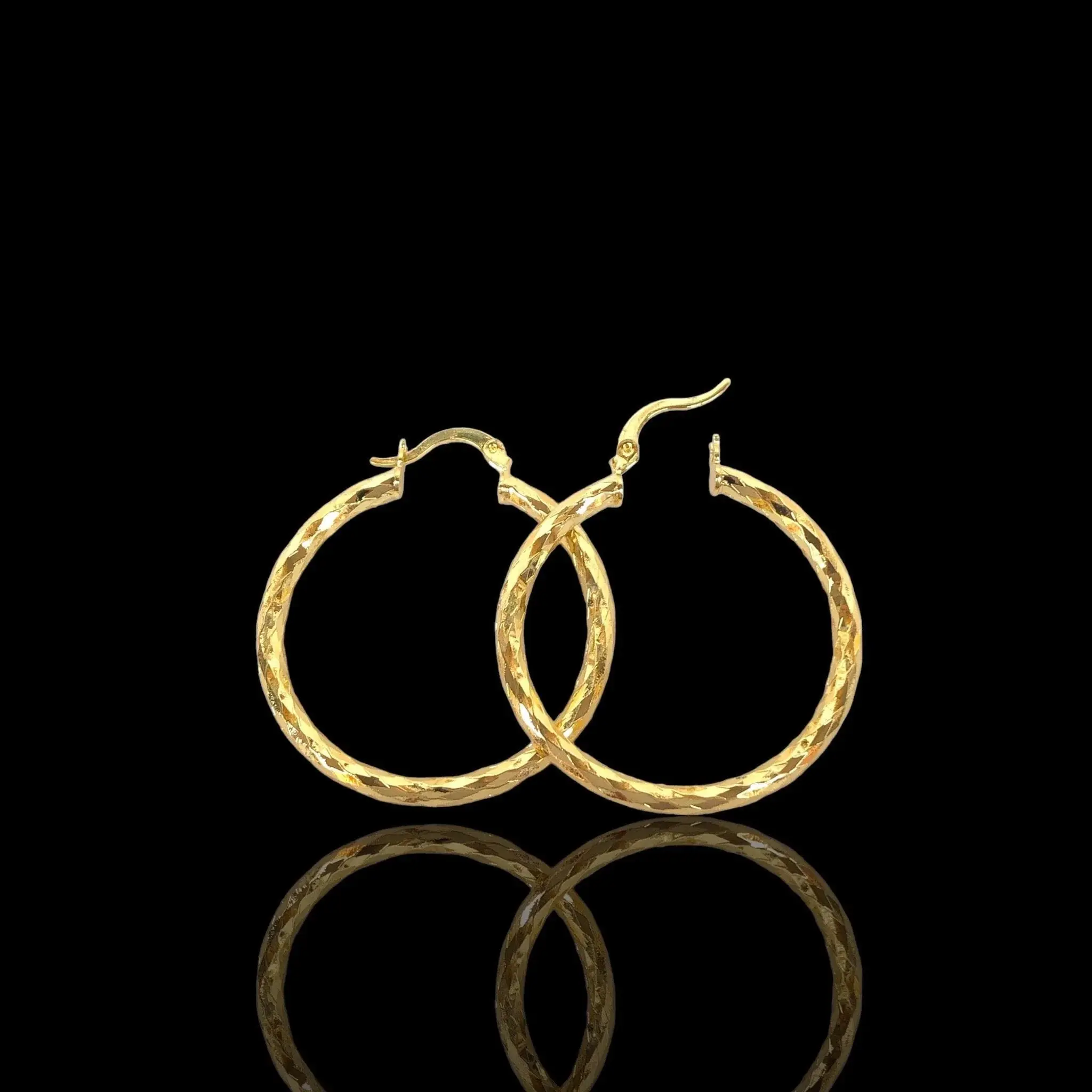 Felay store Diamond Cut Hoop gold-filled jewelry 