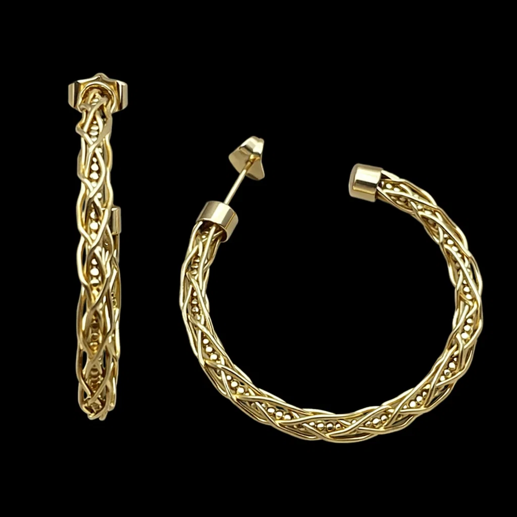 Cercle Essentiel Lakay – Polished Medium Hoop Earrings d’Or