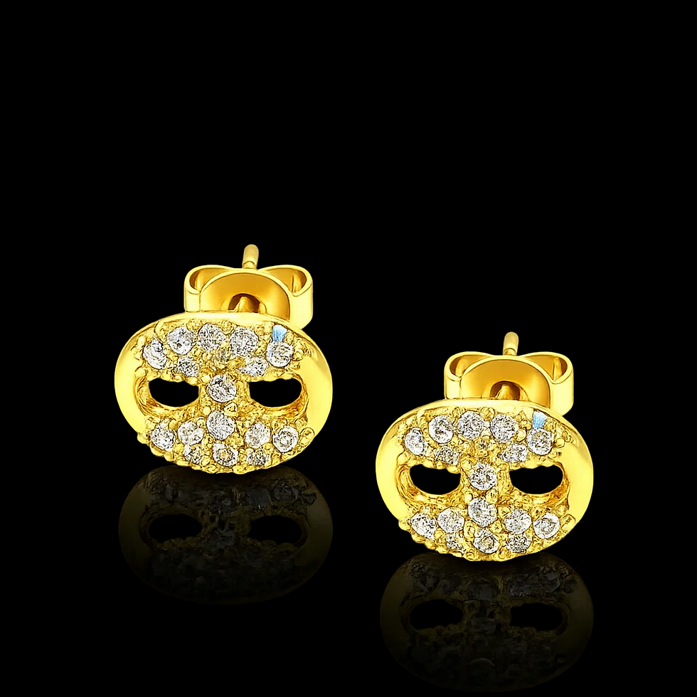 Thumbnail: Crystal Stud Earrings d’Or