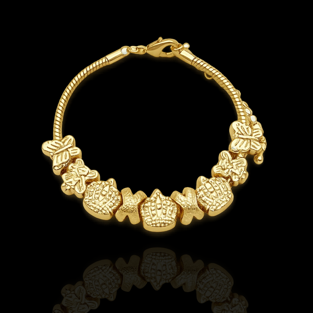 Héritière Lakay – Couronne And Petite Reine Bracelet d’Or
