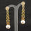 Thumbnail: 19.33 carats Yellow Sapphire, 14mm Madagascar Pearl, 18K w/g 14.31g Earring