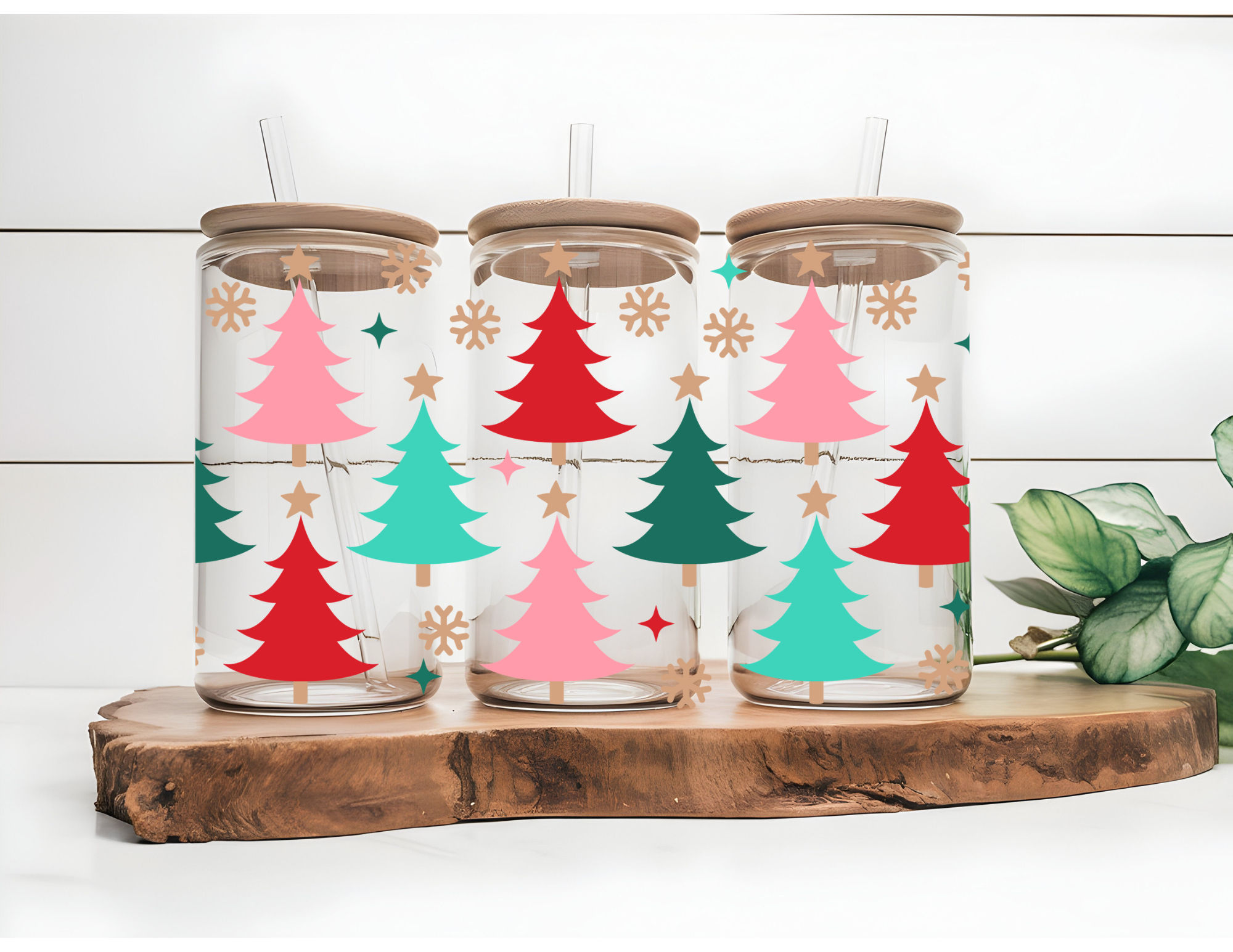 16oz Christmas Libbey Glass Tumbler