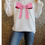 Thumbnail: Pink/ Red Sequinced Bow Sweatshirt