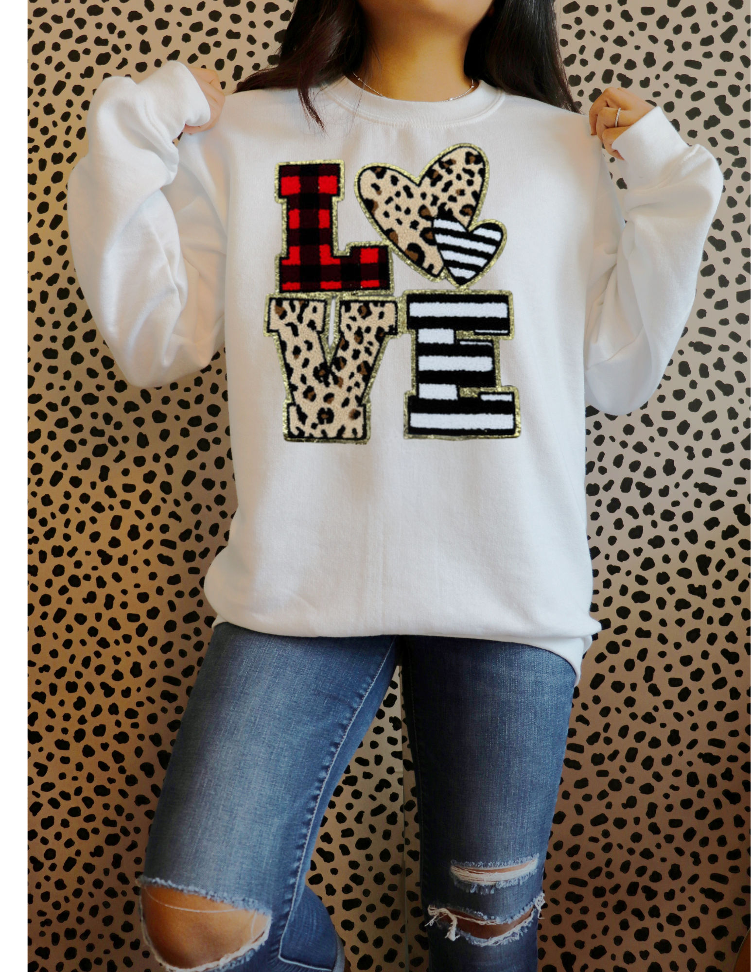 LOVE leopard Sweatshirt