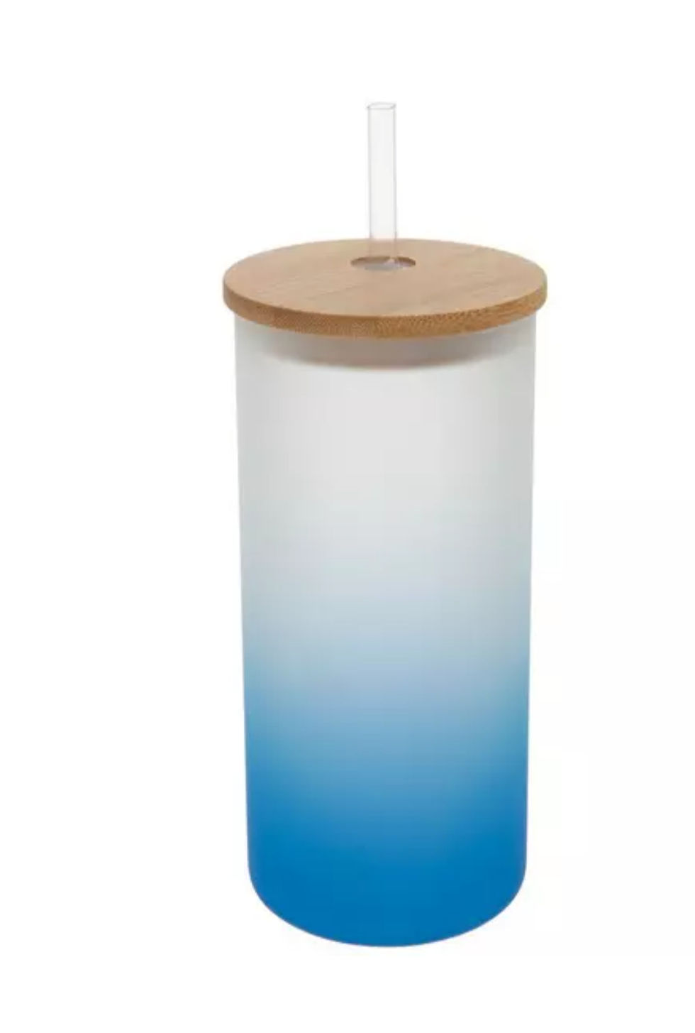 Thumbnail: UNC Tarheel Leopard Blue Ombre Glass Tumbler