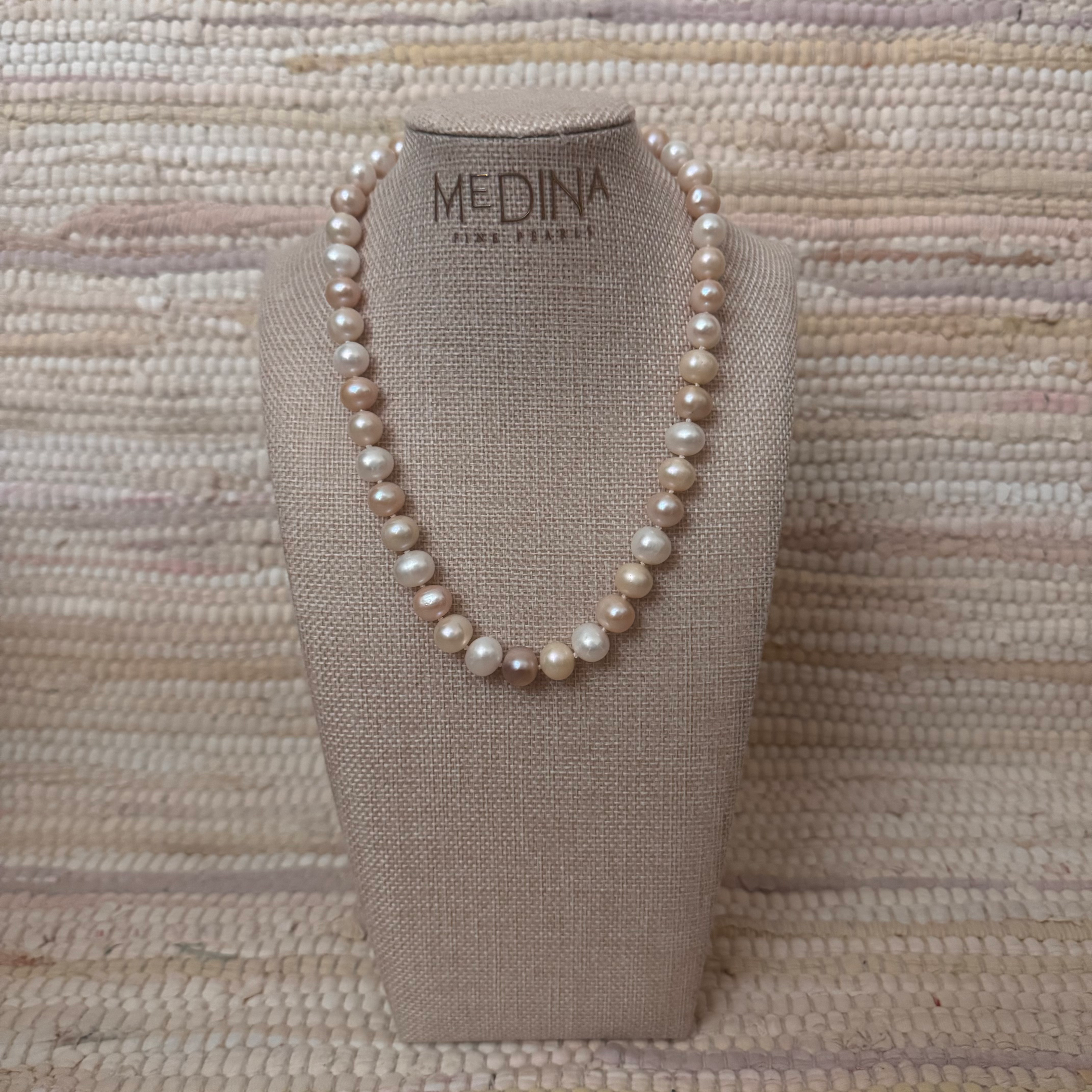 Peach Hues Freshwater Pearl Necklace