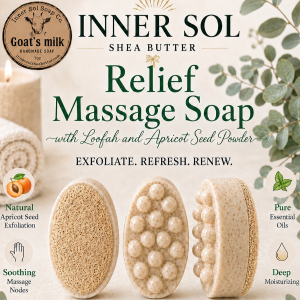 Relief Massage Soap with Loofah and Ground Pumice