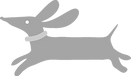 leaping Dachshund silhouette