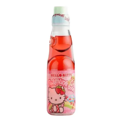 Hello Kitty Ramune Soda Strawberry 6.6 Fz