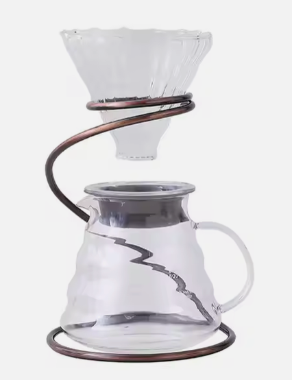 Thumbnail: Glass Coffee Dripper Set - 600ml Glass Pitcher