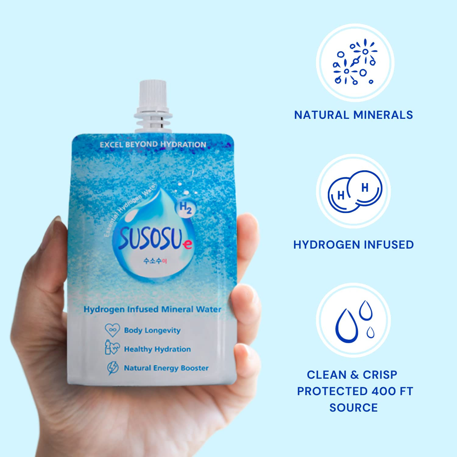 Susosu Hydrogen Water 10.5 FL Oz, 300ML