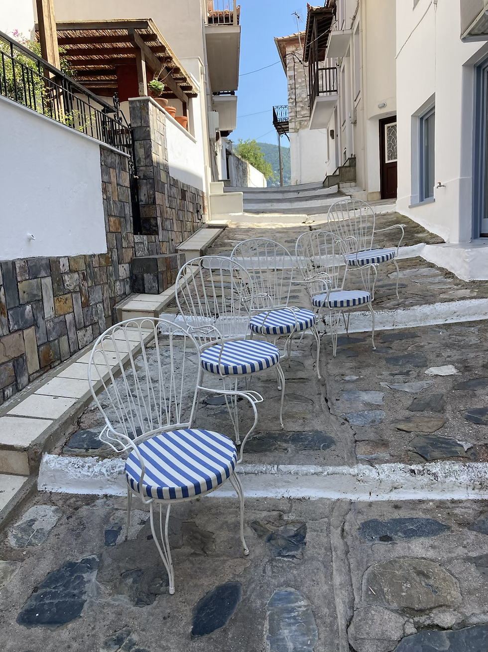 Thumbnail: VINTAGE PEACOCK BACK IRON GARDEN CHAIRS