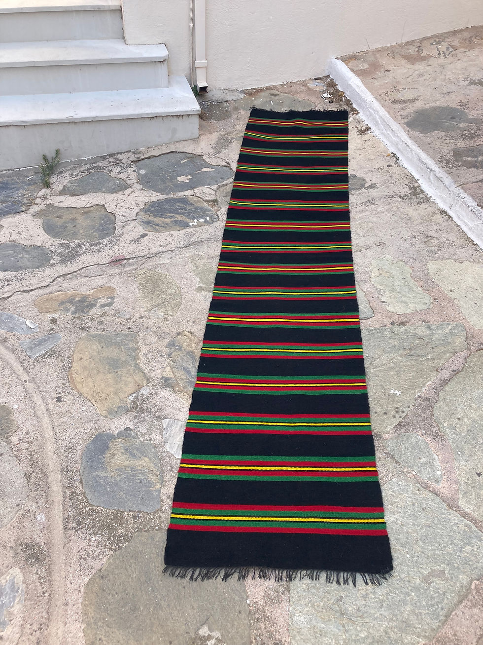 Thumbnail: TRADITIONAL HAND WOVEN WOOL KILIMI RUNNER