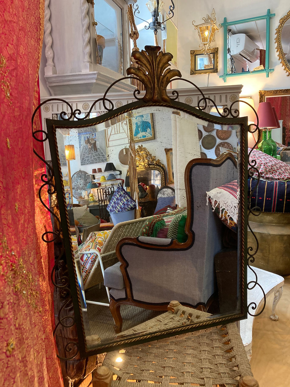 Thumbnail: VINTAGE IRON FRAME MIRROR 