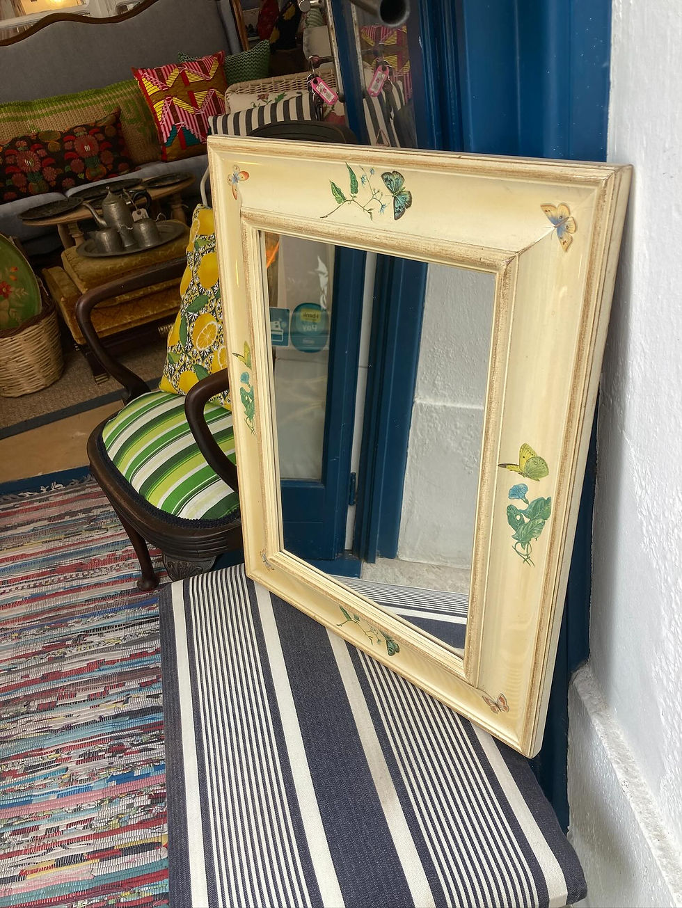 Thumbnail: DECORATIVE PAINTED FRAME MIRROR