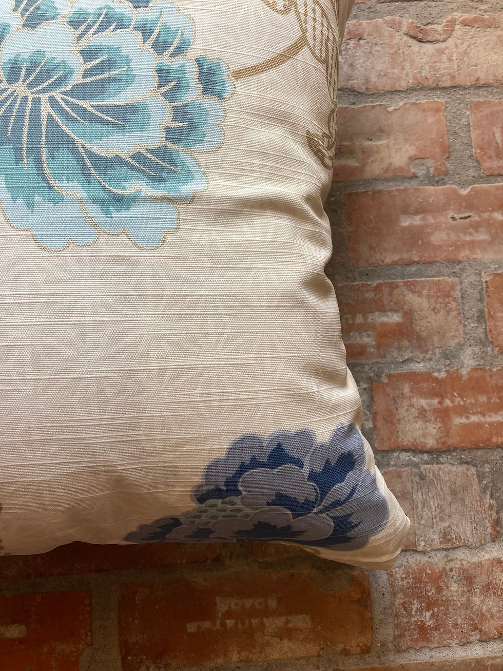Thumbnail: FLORAL PRINTED COTTON CUSHION