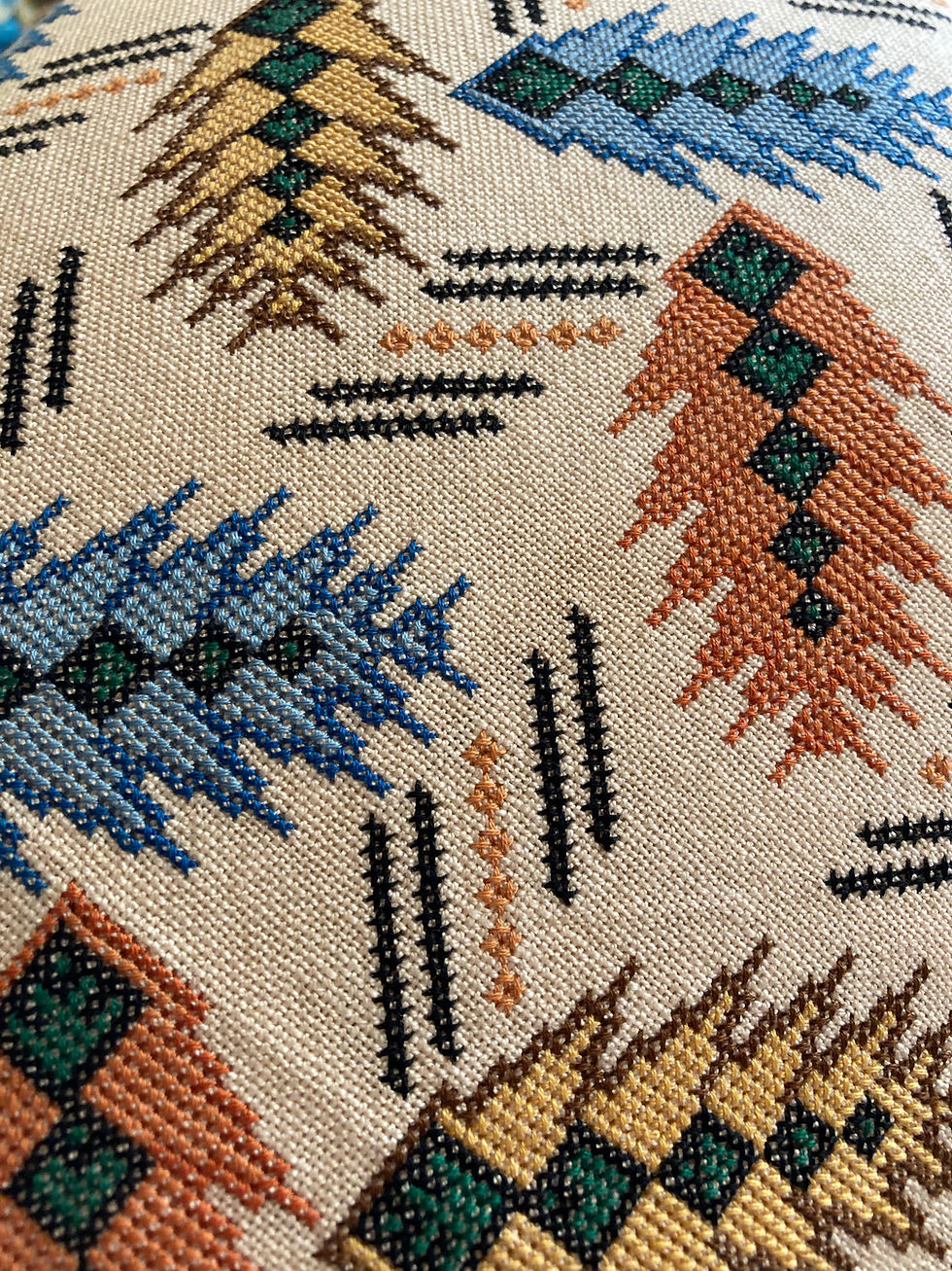 Thumbnail: RETRO STYLE VINTAGE TABLE RUNNER CUSHION