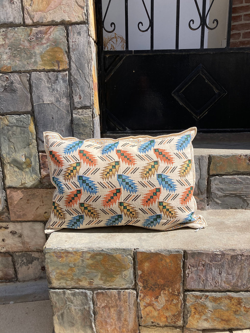 Thumbnail: RETRO STYLE VINTAGE TABLE RUNNER CUSHION