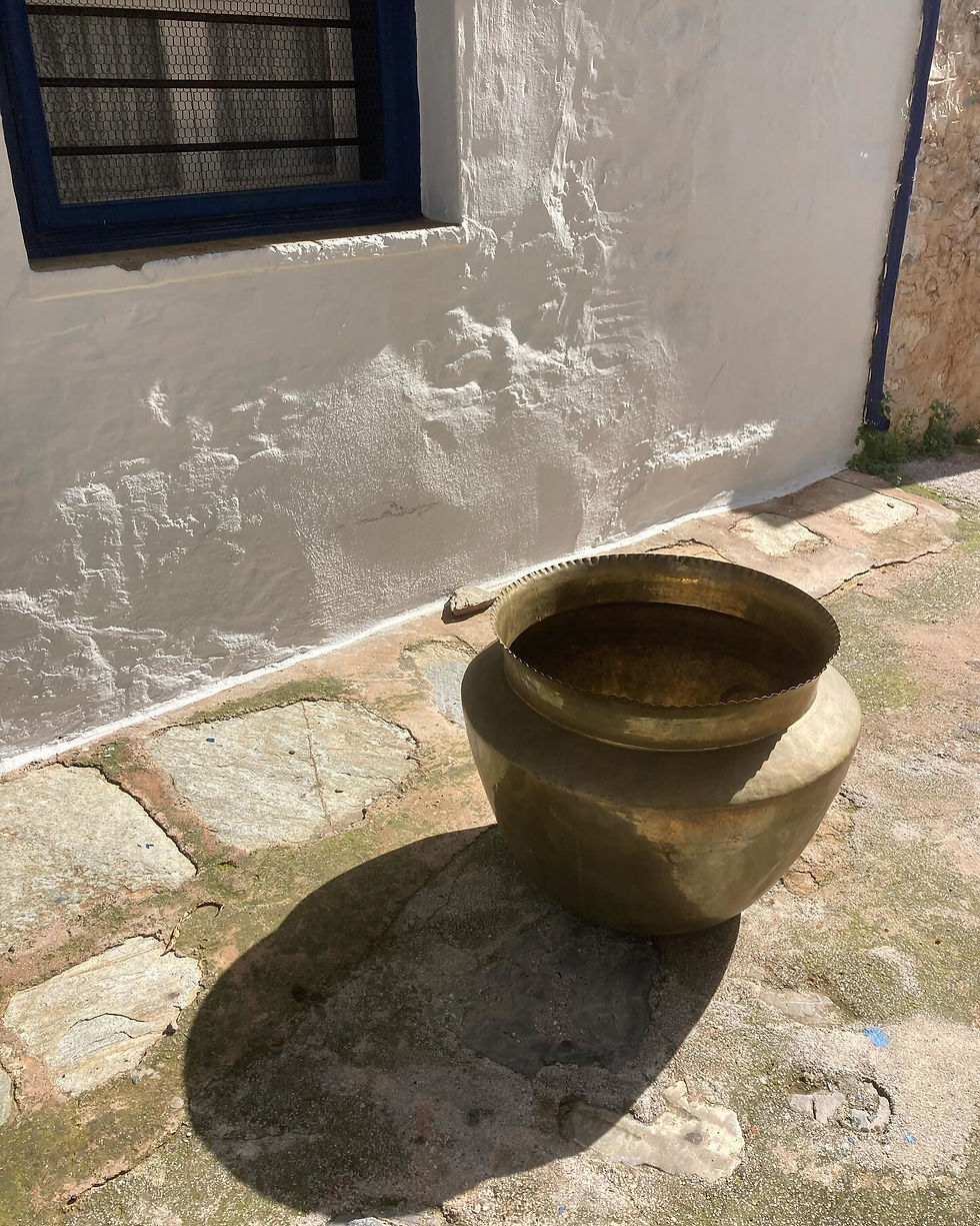 Thumbnail: EXTRA LARGE PRESSED BRASS INDIAN POT