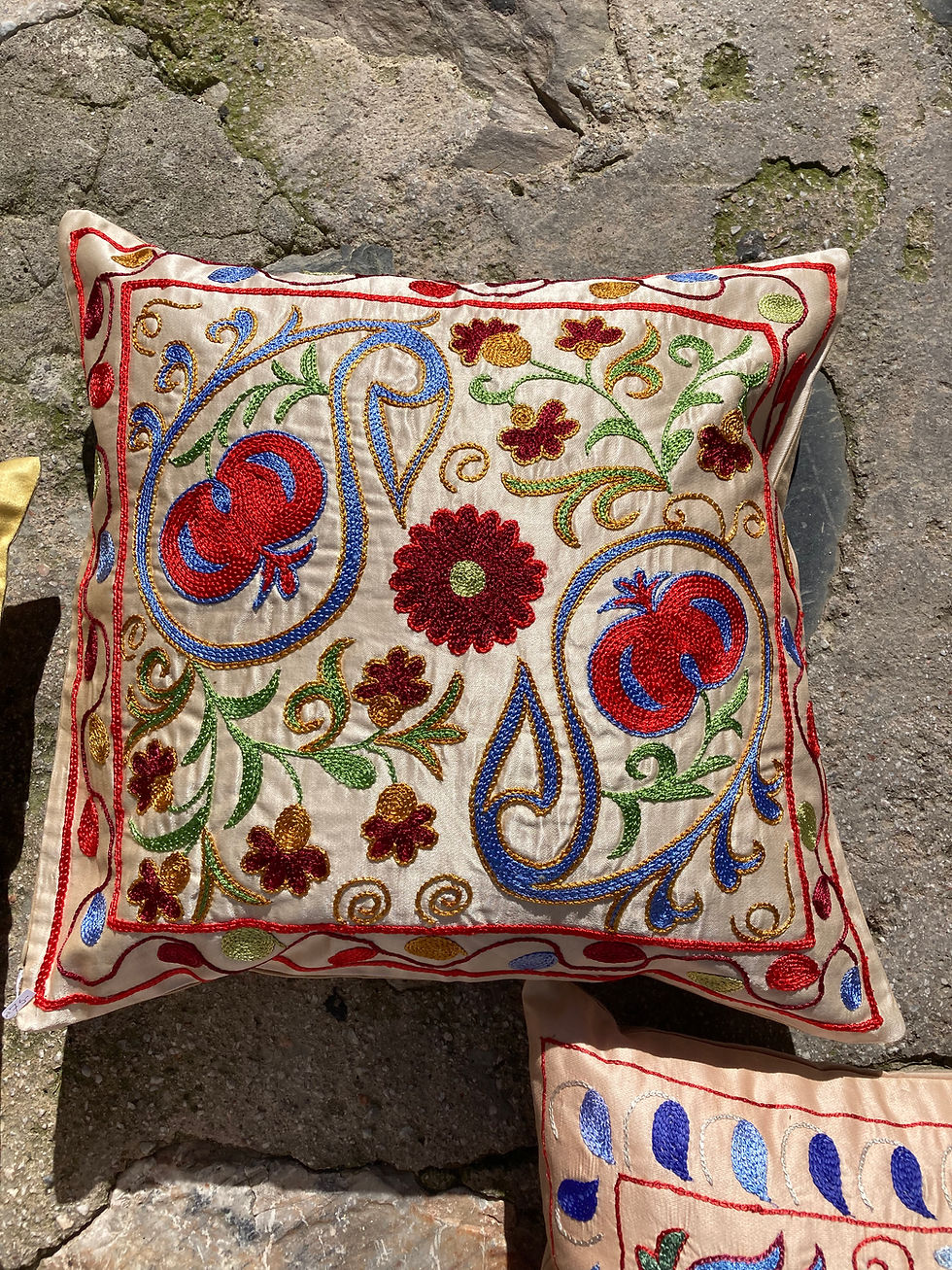 Thumbnail: HAND EMBROIDERED SILK CUSHIONS FROM AZERBAIJAN