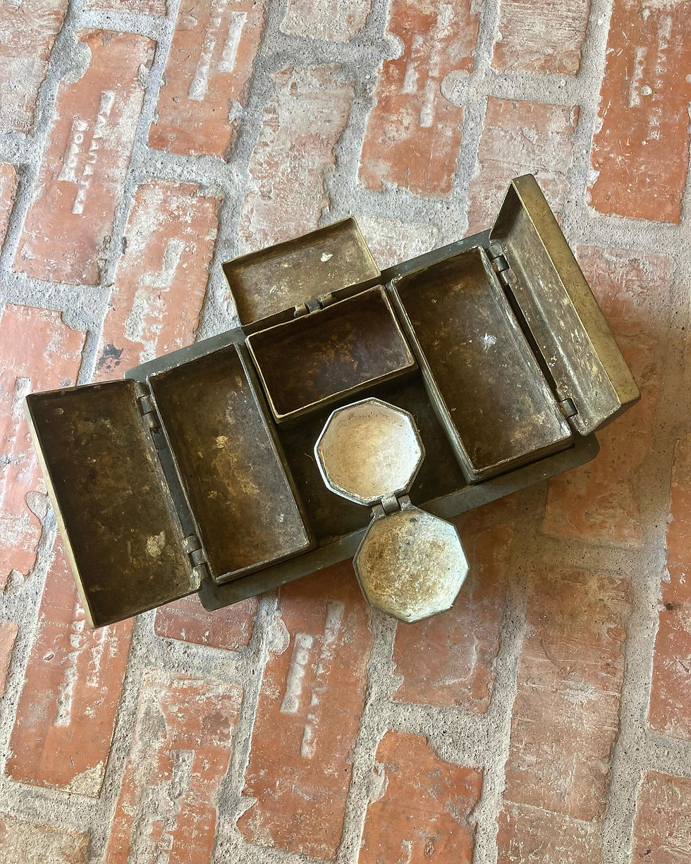 Thumbnail: VINTAGE INDIAN BRASS BOX SET