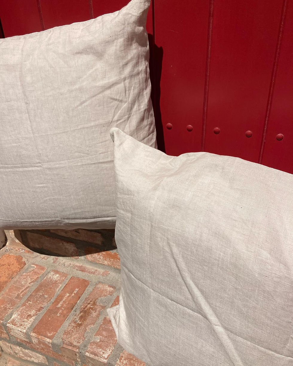 Thumbnail: LARGE OATMEAL LINEN CUSHION